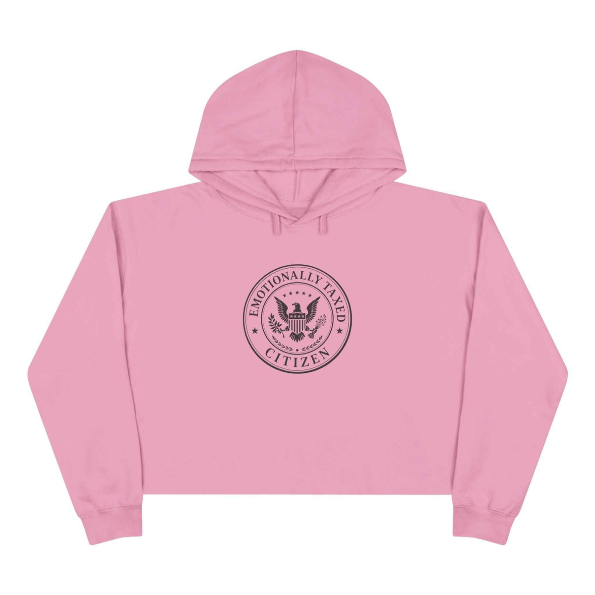 Emotionally Taxed Citizen Cropped Hoodie | Cozy Political Parody Fleece Hoodie - Clothing, Women, Hoodies, Cropped - EpiAl's Shop