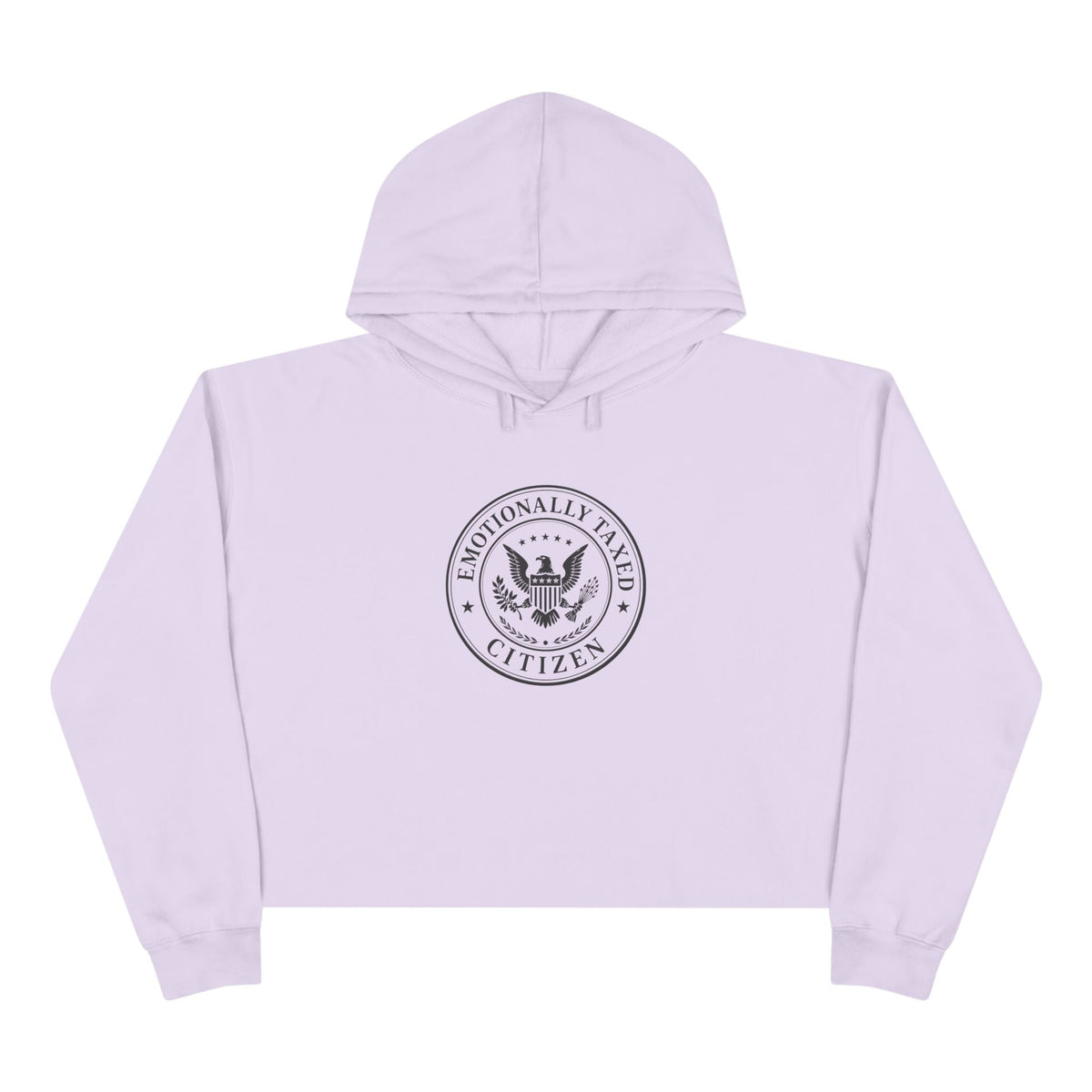 Emotionally Taxed Citizen Cropped Hoodie | Cozy Political Parody Fleece Hoodie - Clothing, Women, Hoodies, Cropped - EpiAl's Shop