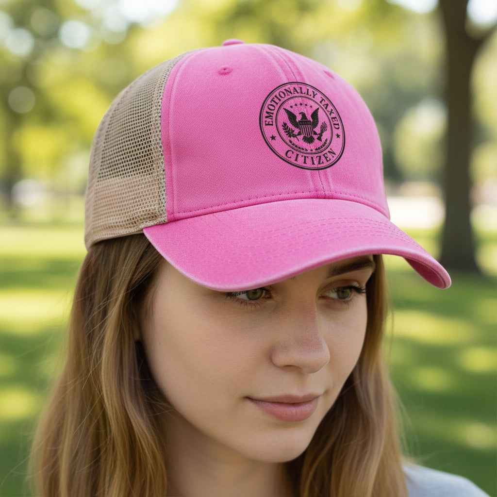 Emotionally Taxed Citizen Women’s Ponytail Trucker Hat - Hats, Baseball & Trucker - EpiAl's Shop