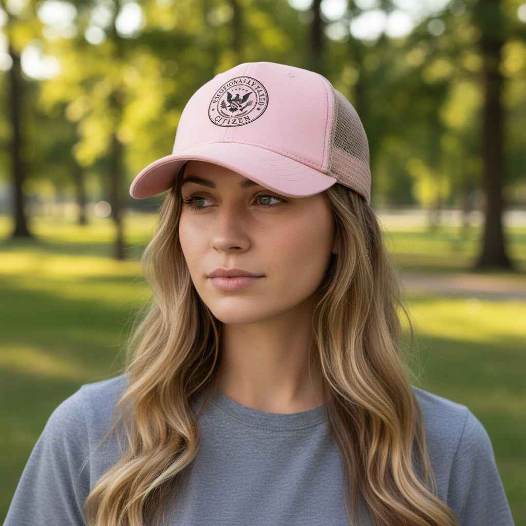 Emotionally Taxed Citizen Women’s Ponytail Trucker Hat - Hats, Baseball & Trucker - EpiAl's Shop