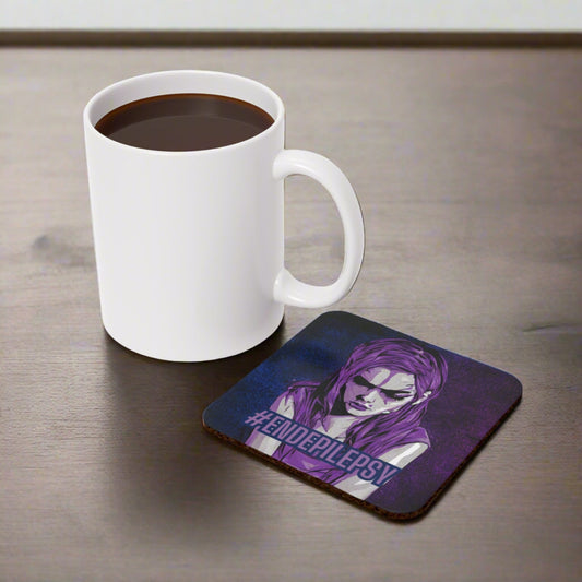 End Epilepsy Cork Back Coaster - Home Decor - Epileptic Al’s Shop