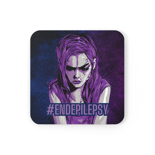 End Epilepsy Cork Back Coaster - Home Decor - Epileptic Al’s Shop