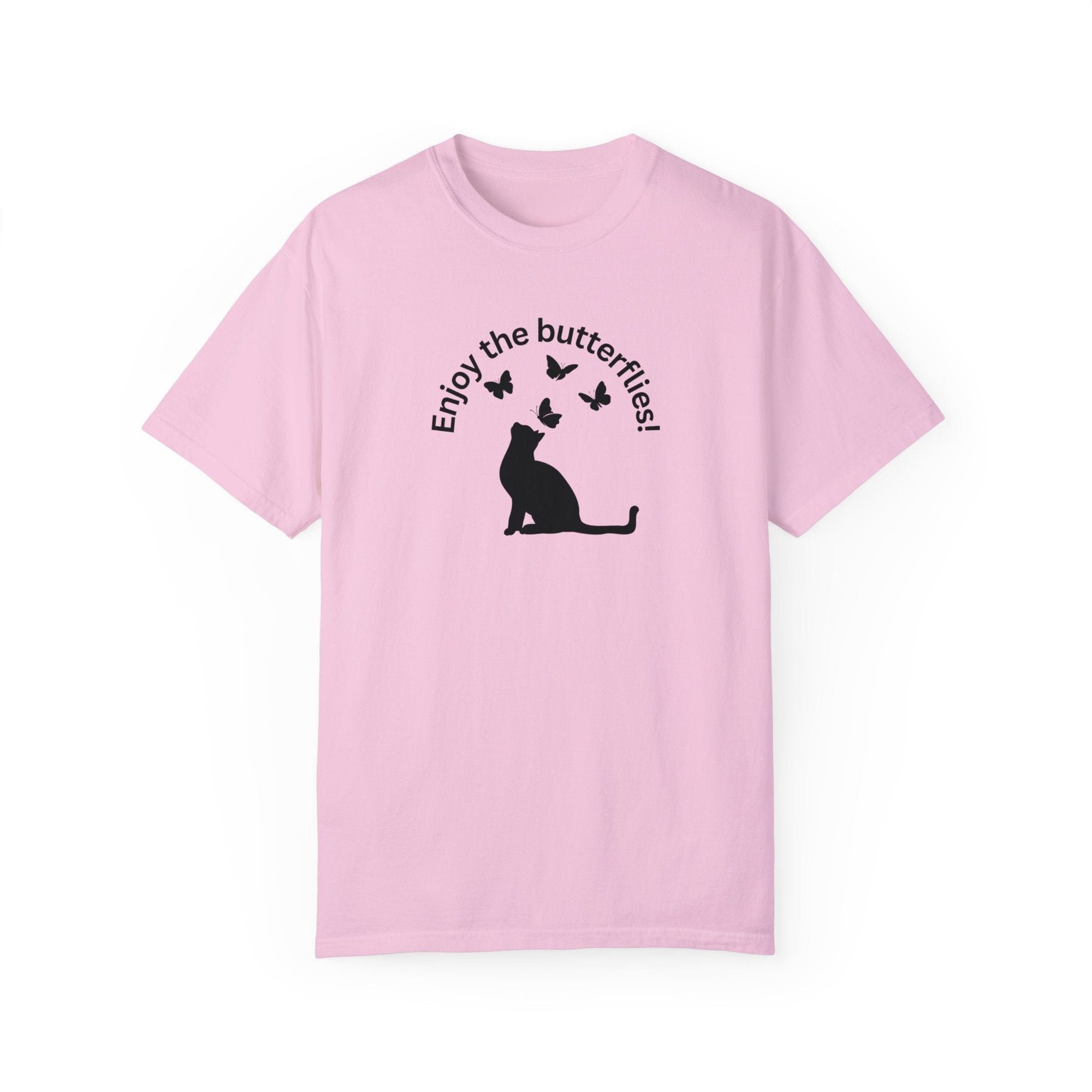 Enjoy the Butterflies Unisex Garment - Dyed T - shirt - T - Shirt - Epileptic Al’s Shop