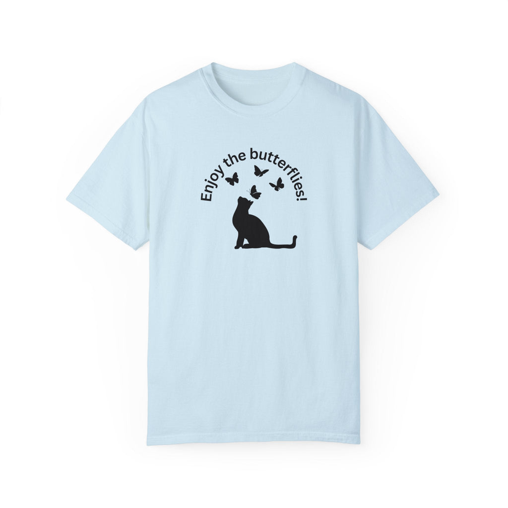Enjoy the Butterflies Unisex Garment - Dyed T - shirt - T - Shirt - Epileptic Al’s Shop