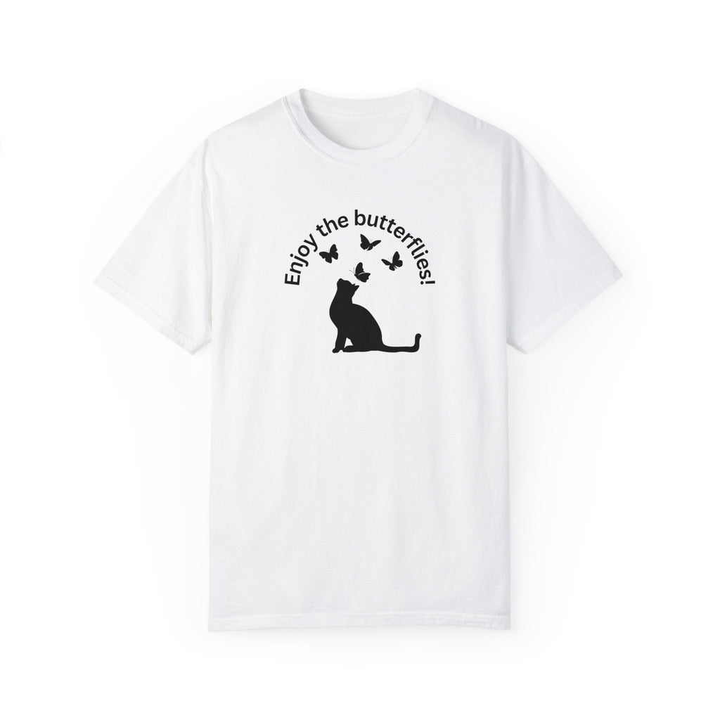 Enjoy the Butterflies Unisex Garment - Dyed T - shirt - T - Shirt - Epileptic Al’s Shop