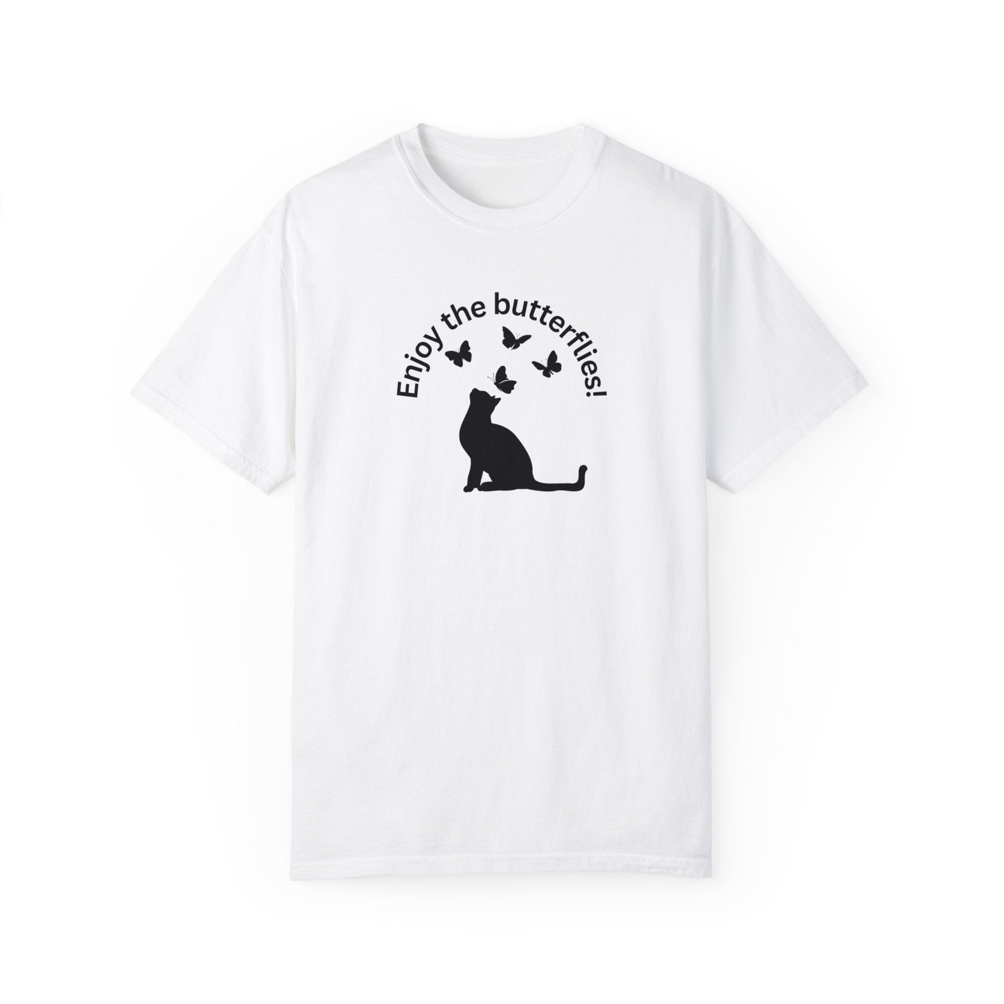 Enjoy the Butterflies Unisex Garment - Dyed T - shirt - T - Shirt - Epileptic Al’s Shop