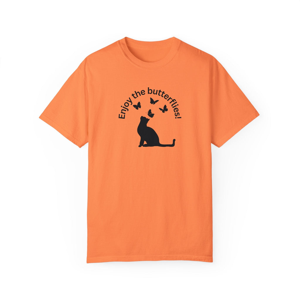 Enjoy the Butterflies Unisex Garment - Dyed T - shirt - T - Shirt - Epileptic Al’s Shop