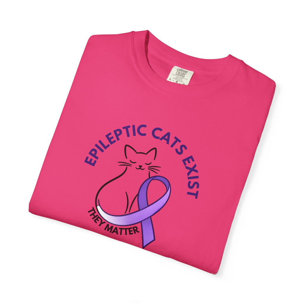 Epikitty Awareness T-Shirt – Epileptic Cats Exist. They Matter. - Clothing, Unisex, T-Shirts - EpiAl's Shop