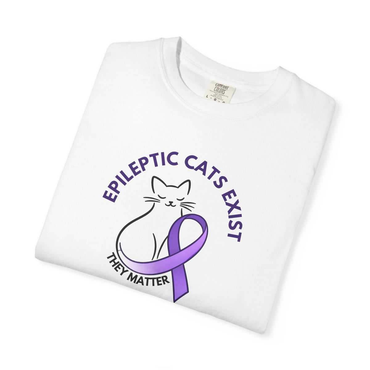 Epikitty Awareness T-Shirt – Epileptic Cats Exist. They Matter. - Clothing, Unisex, T-Shirts - EpiAl's Shop