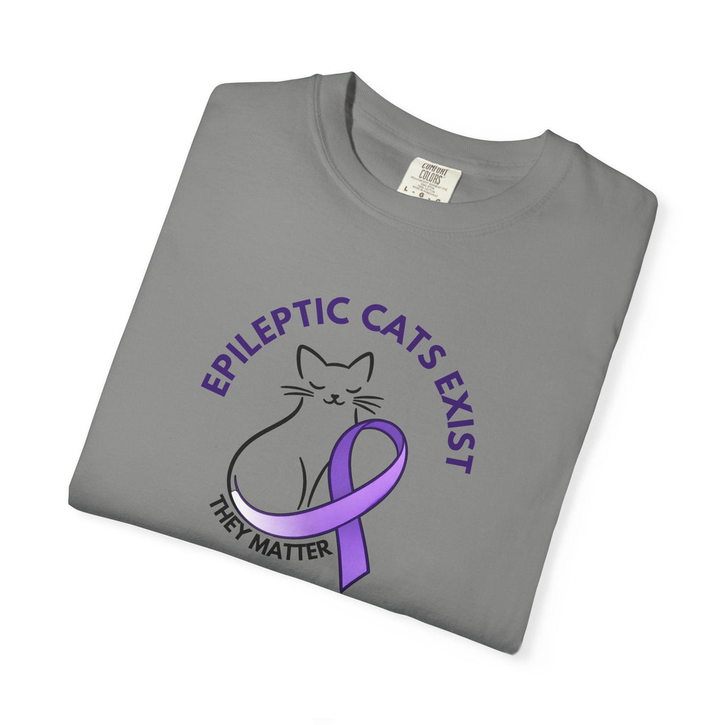 Epikitty Awareness T-Shirt – Epileptic Cats Exist. They Matter. - Clothing, Unisex, T-Shirts - EpiAl's Shop