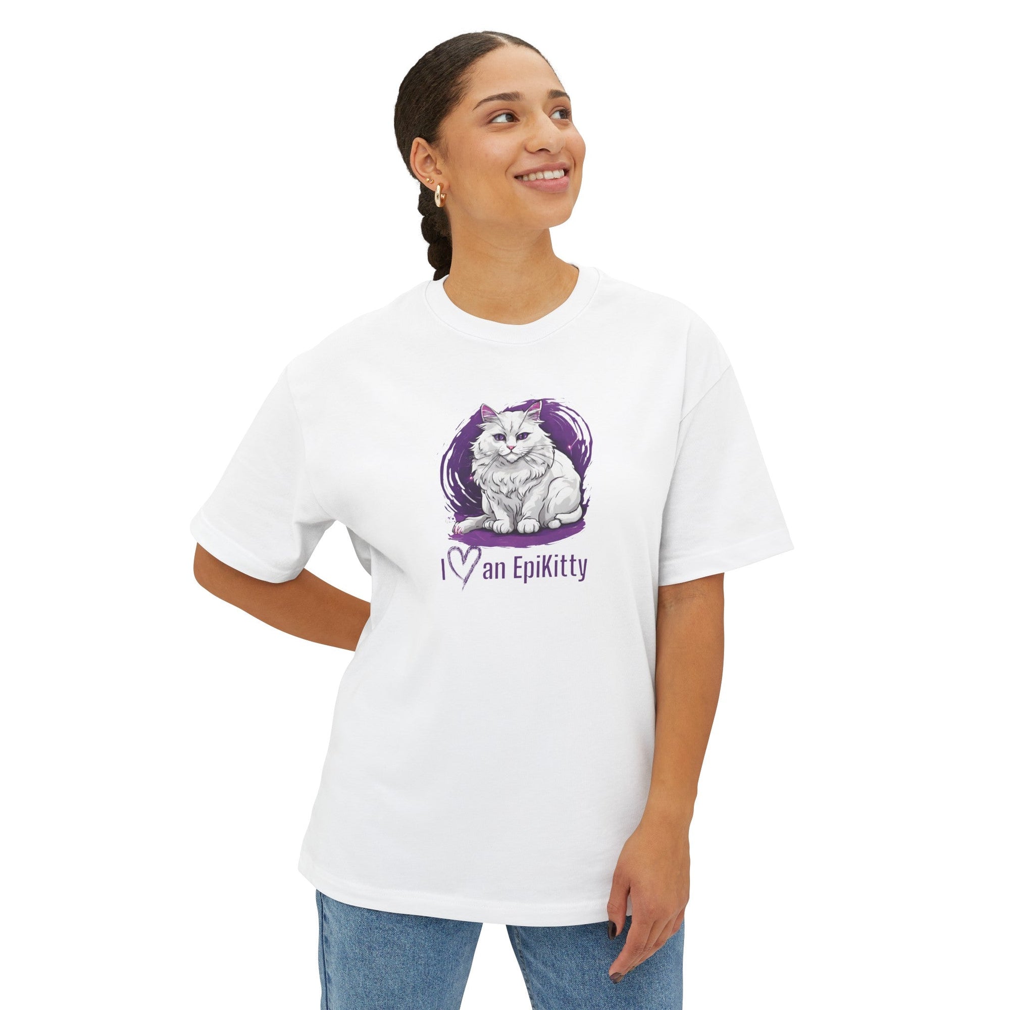 EpiKitty Love Unisex Oversized Boxy Tee - T - Shirt - Epileptic Al’s Shop