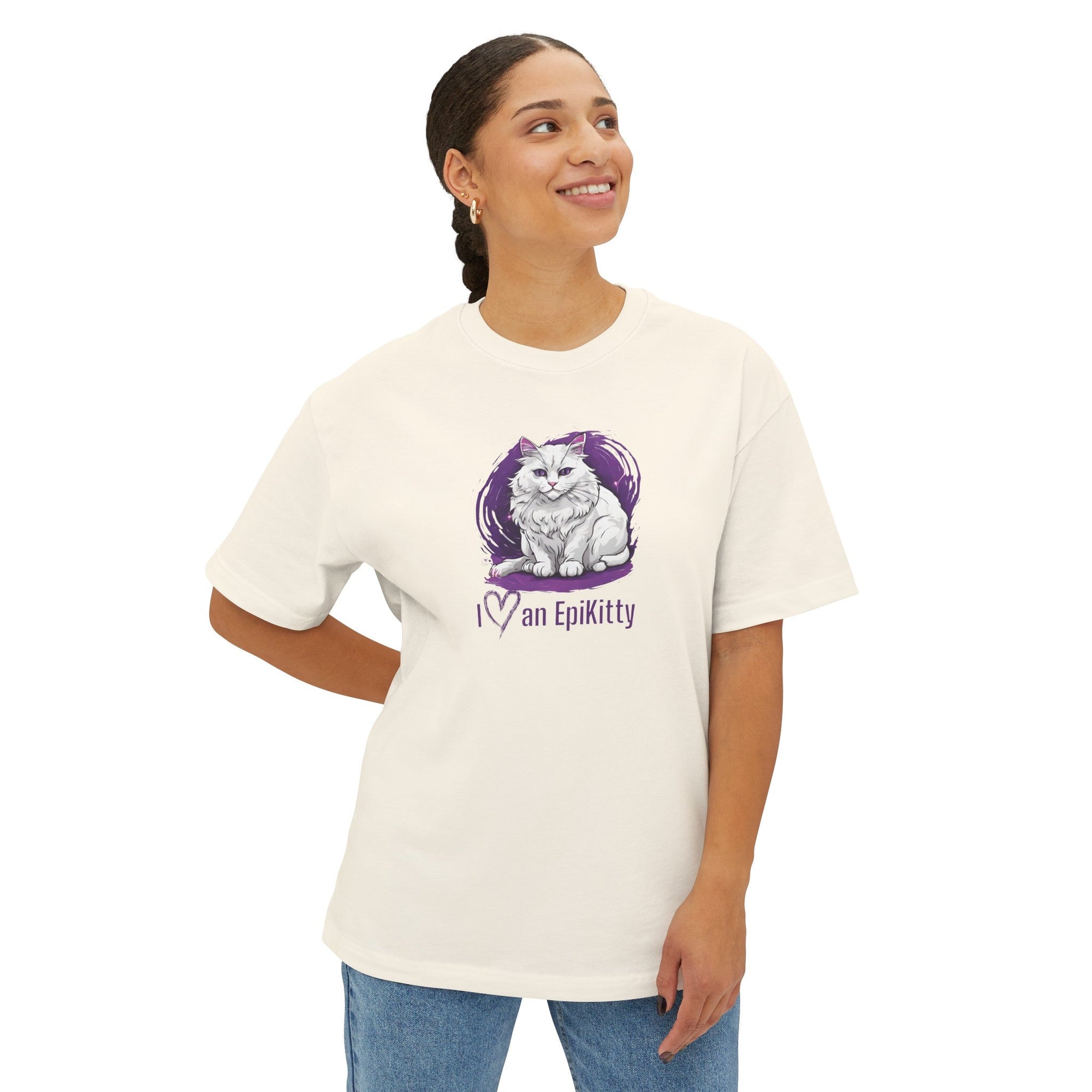 EpiKitty Love Unisex Oversized Boxy Tee - T - Shirt - Epileptic Al’s Shop