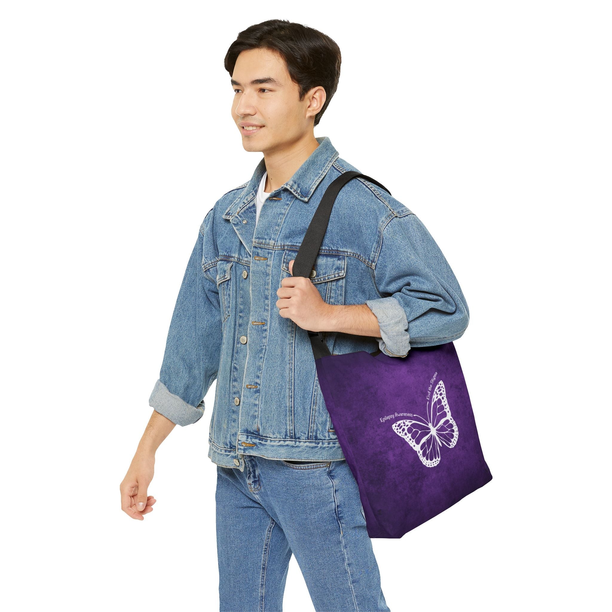 Epilepsy Awareness Adjustable Tote Bag - End the Stigma - Bags, Tote - EpiAl's Shop