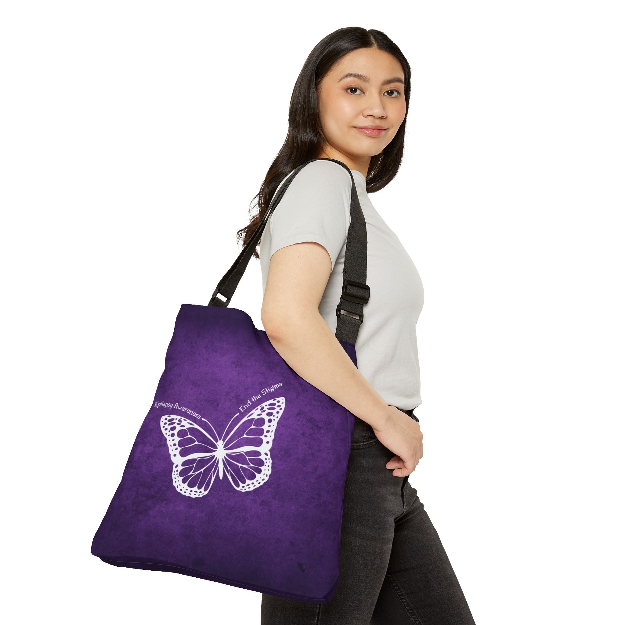 Epilepsy Awareness Adjustable Tote Bag - End the Stigma - Bags, Tote - EpiAl's Shop