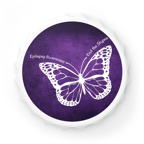 Epilepsy Awareness Butterfly Bottle Opener - End the Stigma - Decor, Kitchen, Magnets - EpiAl's Shop