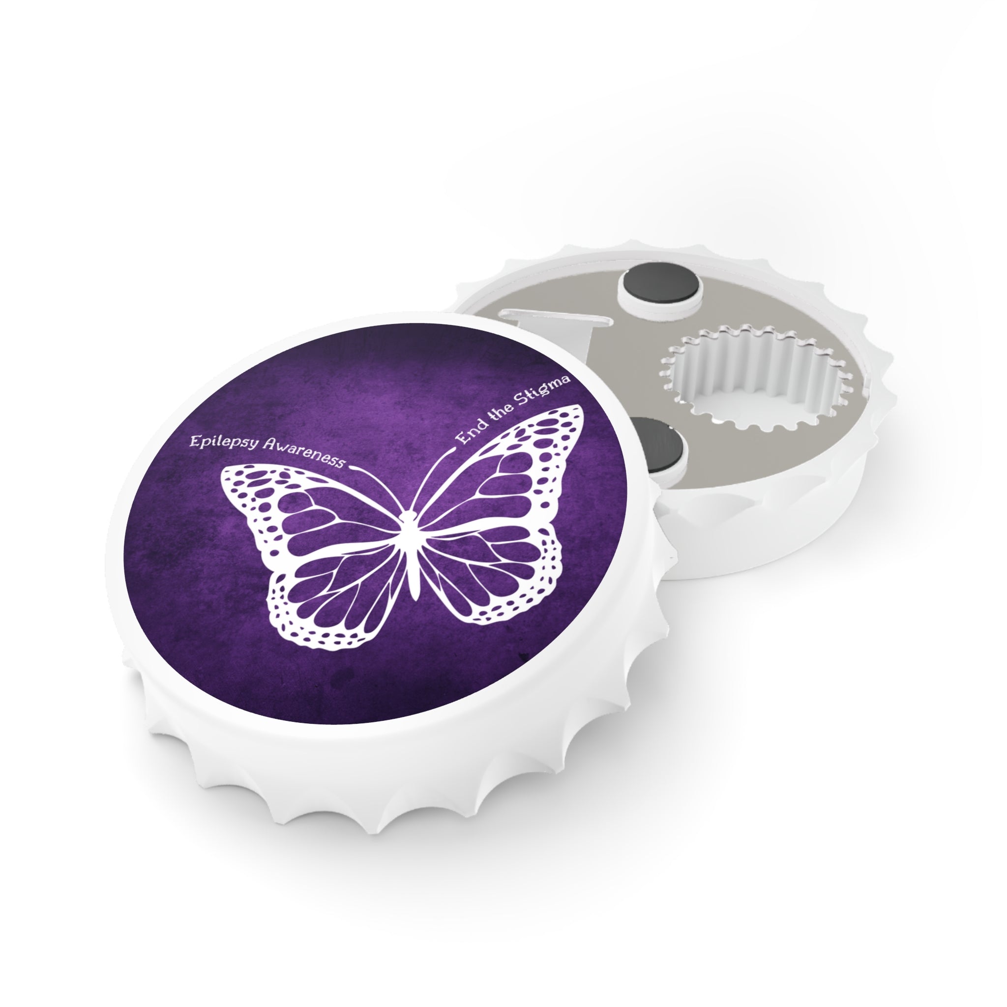 Epilepsy Awareness Butterfly Bottle Opener - End the Stigma - Decor, Kitchen, Magnets - EpiAl's Shop