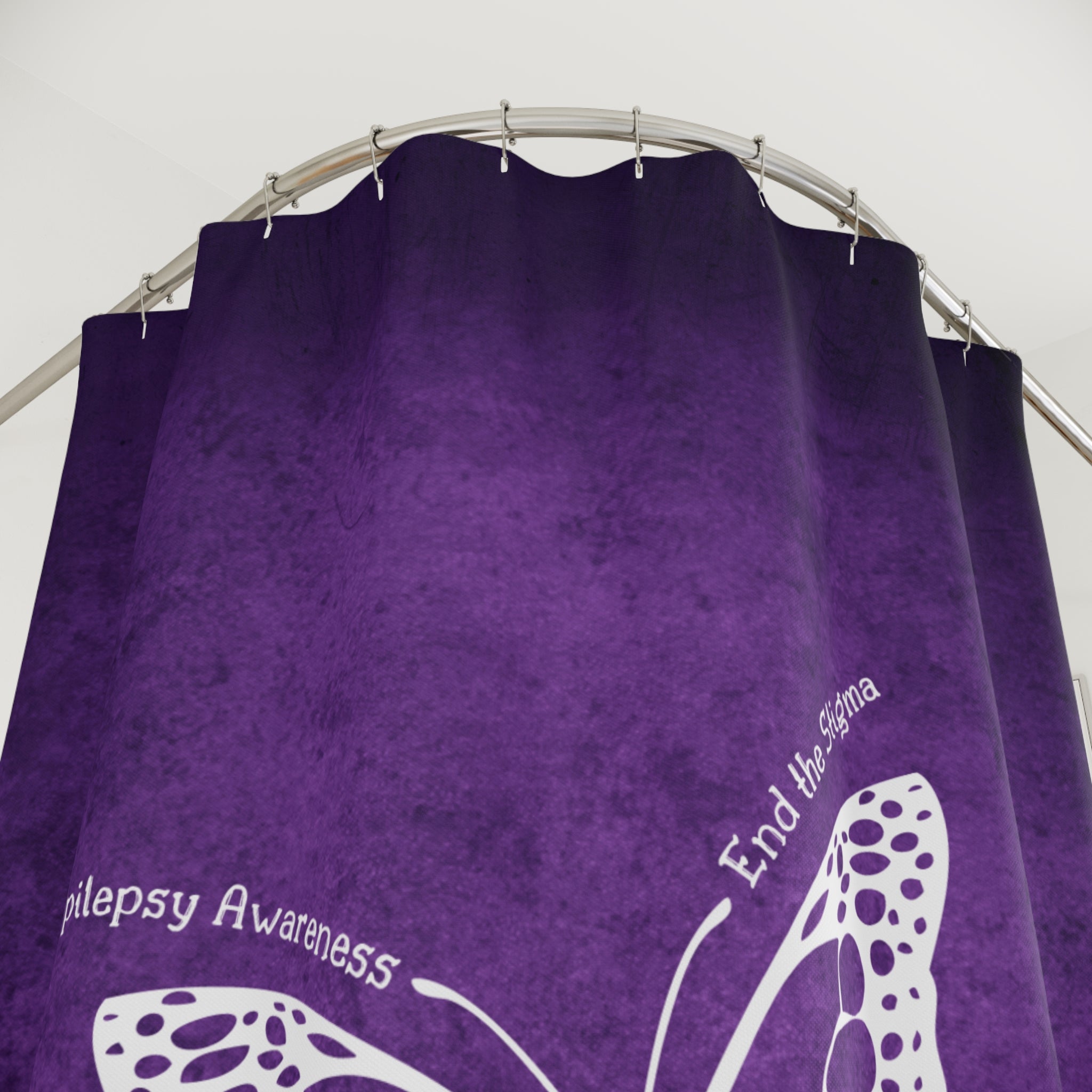 Epilepsy Awareness Butterfly Shower Curtain - End the Stigma - Decor, Bathroom, Shower Curtains - EpiAl's Shop