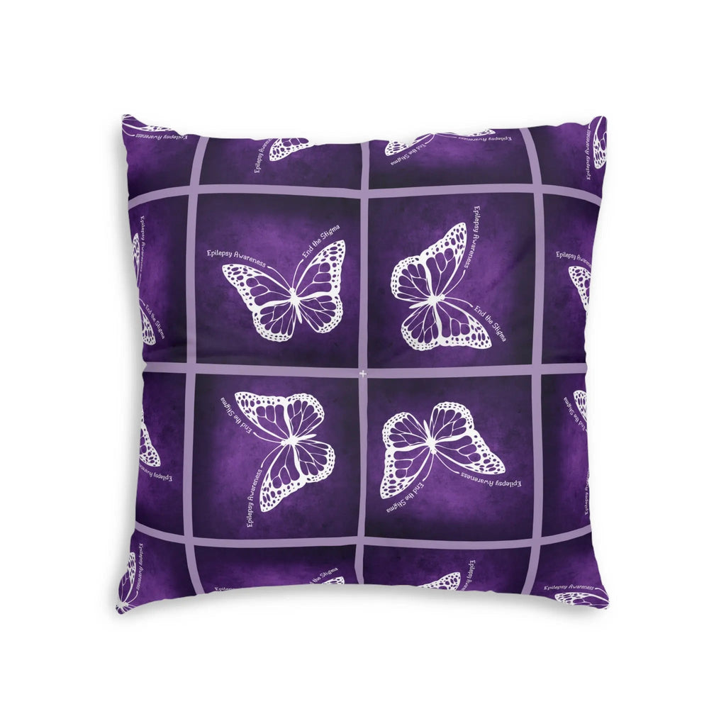 Epilepsy Awareness Butterfly Tufted Floor Pillow - Decor, Home, Pillows - EpiAl's Shop
