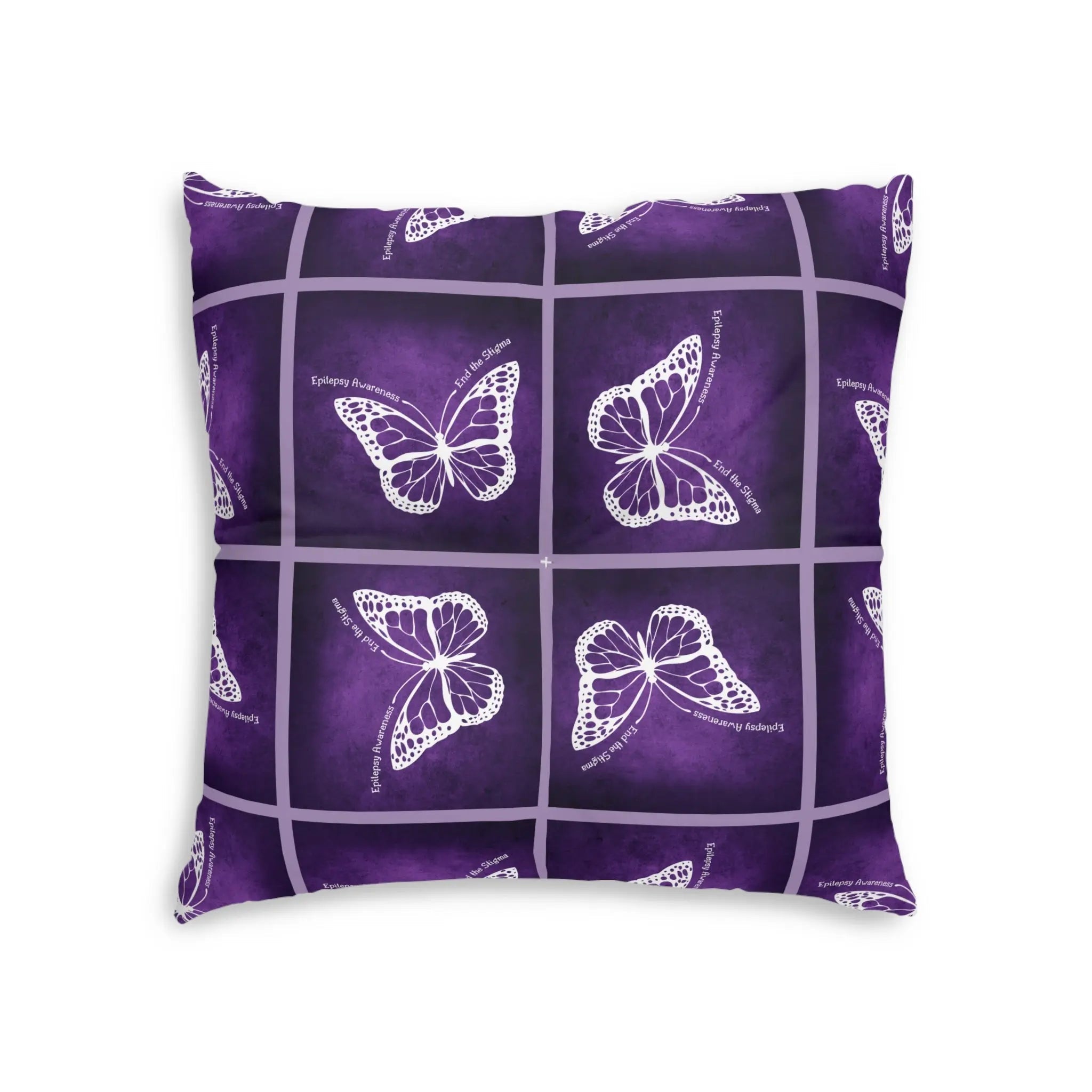 Epilepsy Awareness Butterfly Tufted Floor Pillow - Decor, Home, Pillows - EpiAl's Shop