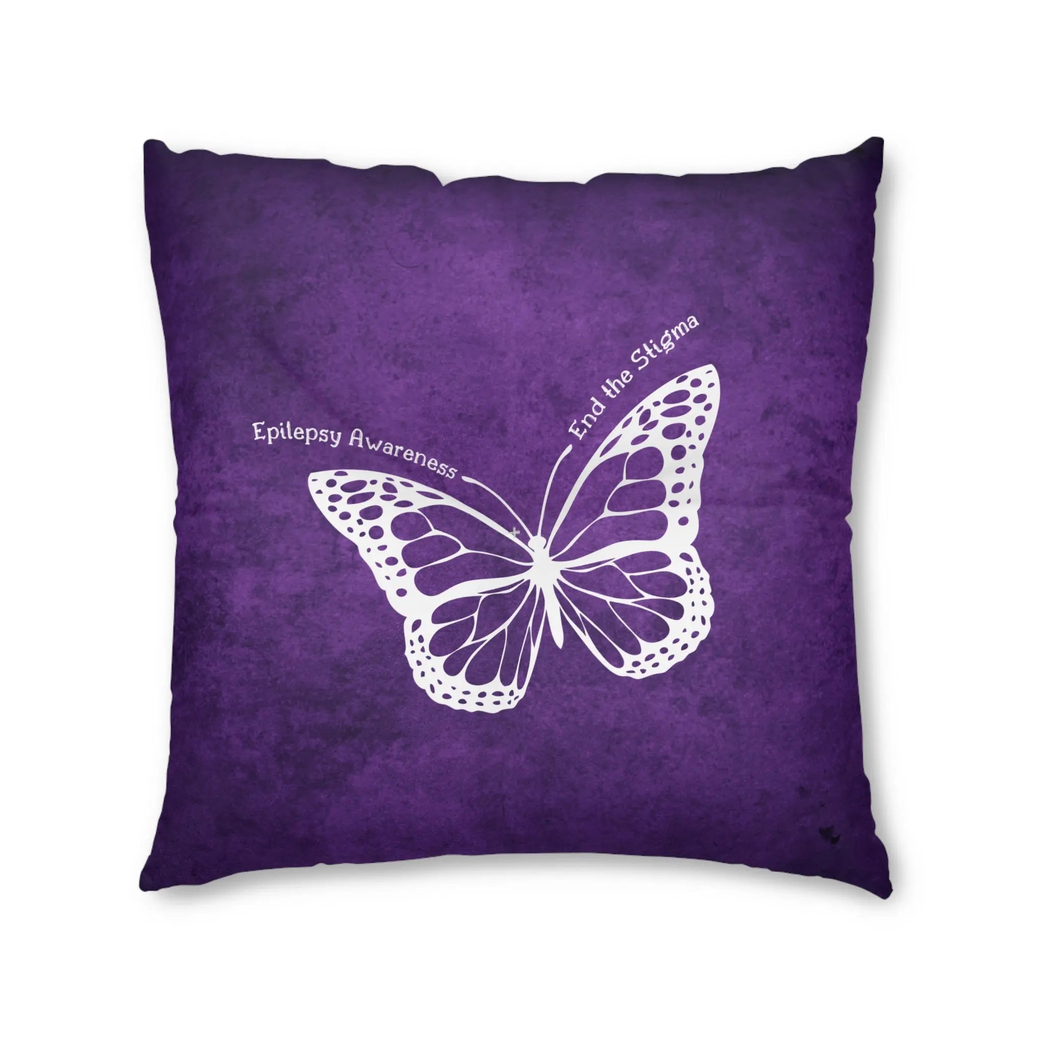 Epilepsy Awareness Butterfly Tufted Floor Pillow - End the Stigma - Decor, Home, Pillows - EpiAl's Shop
