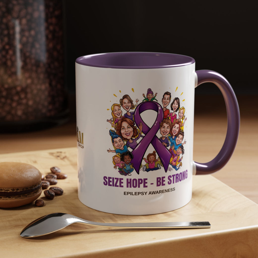 Epilepsy Awareness Coffee Mug - Seize Hope Be Strong - Drinkware, Coffee Mugs - EpiAl's Shop