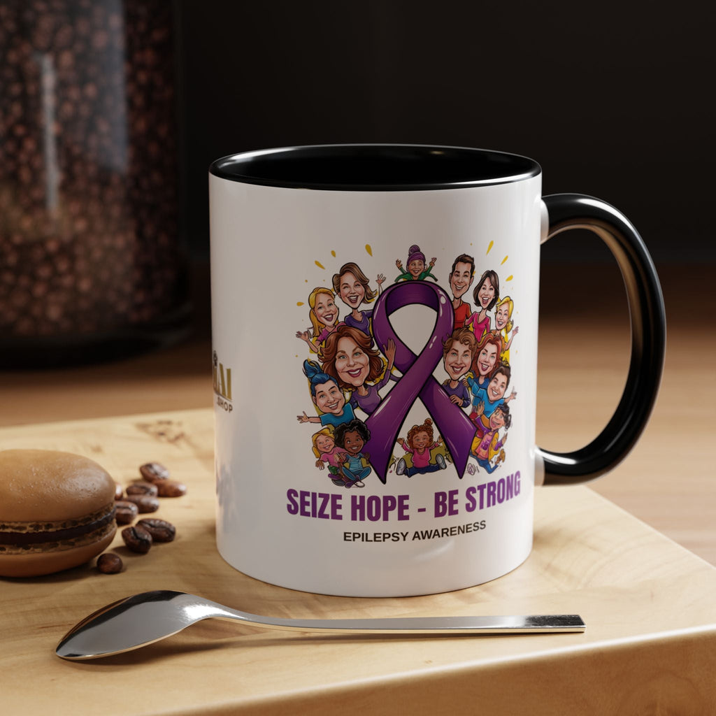 Epilepsy Awareness Coffee Mug - Seize Hope Be Strong - Drinkware, Coffee Mugs - EpiAl's Shop