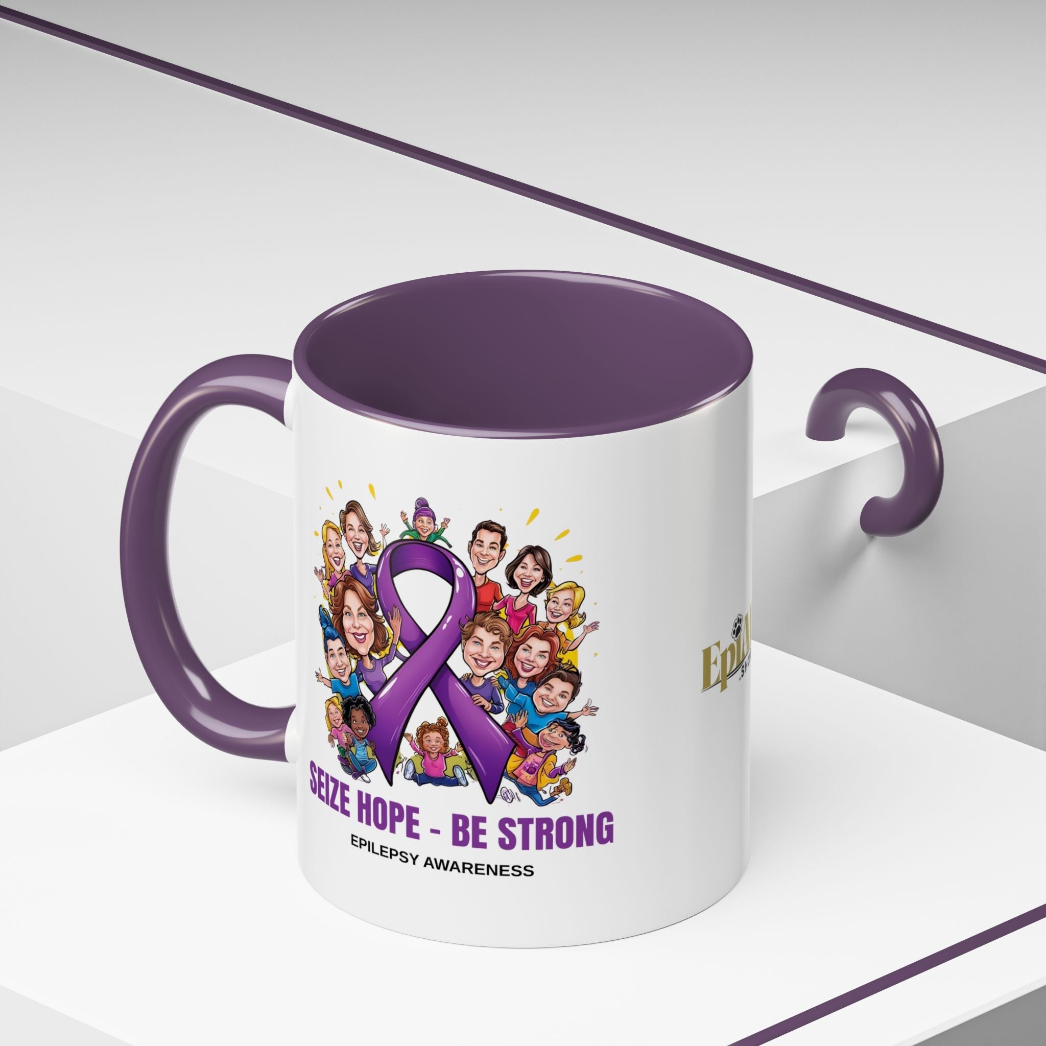 Epilepsy Awareness Coffee Mug - Seize Hope Be Strong - Drinkware, Coffee Mugs - EpiAl's Shop