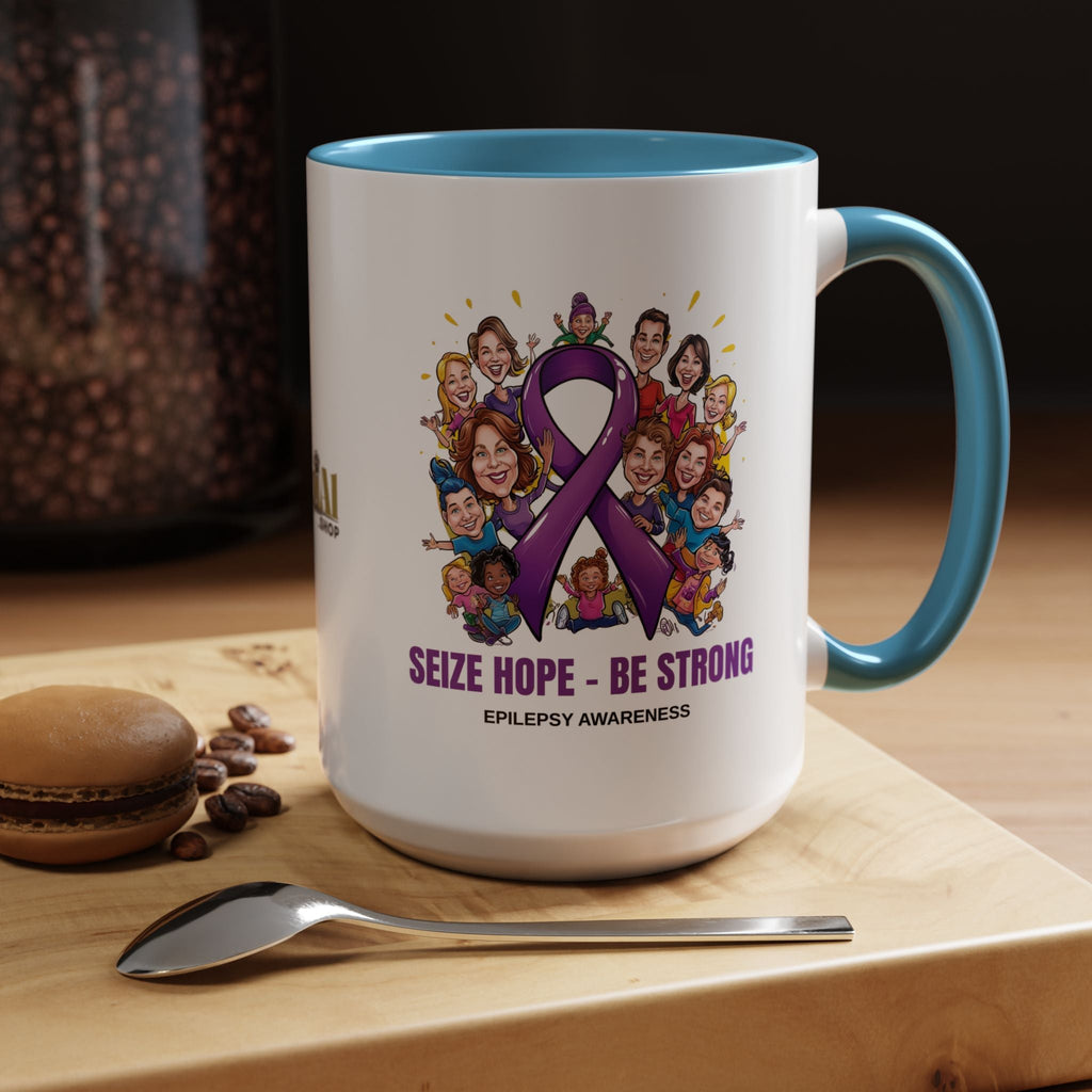 Epilepsy Awareness Coffee Mug - Seize Hope Be Strong - Drinkware, Coffee Mugs - EpiAl's Shop
