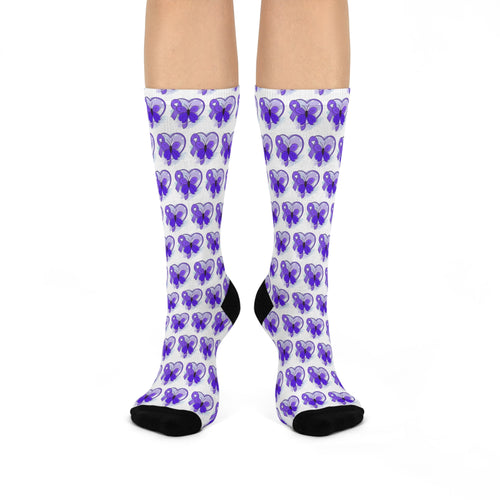 Epilepsy Awareness Cushioned Crew Socks - Clothing, Socks - EpiAl's Shop