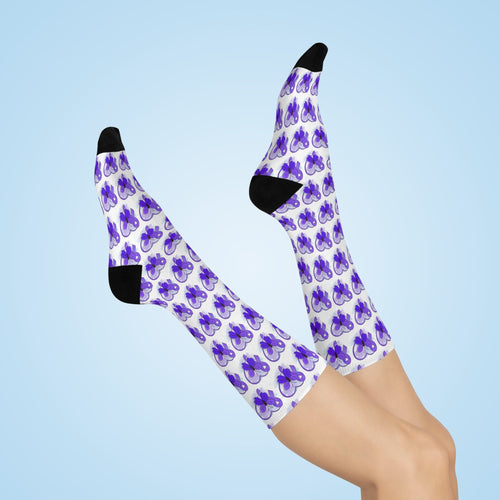 Epilepsy Awareness Cushioned Crew Socks - Clothing, Socks - EpiAl's Shop