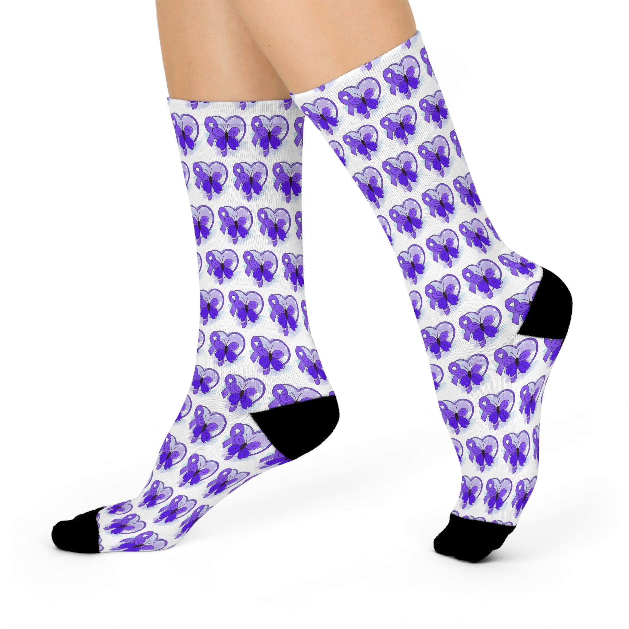 Epilepsy Awareness Cushioned Crew Socks - Clothing, Socks - EpiAl's Shop