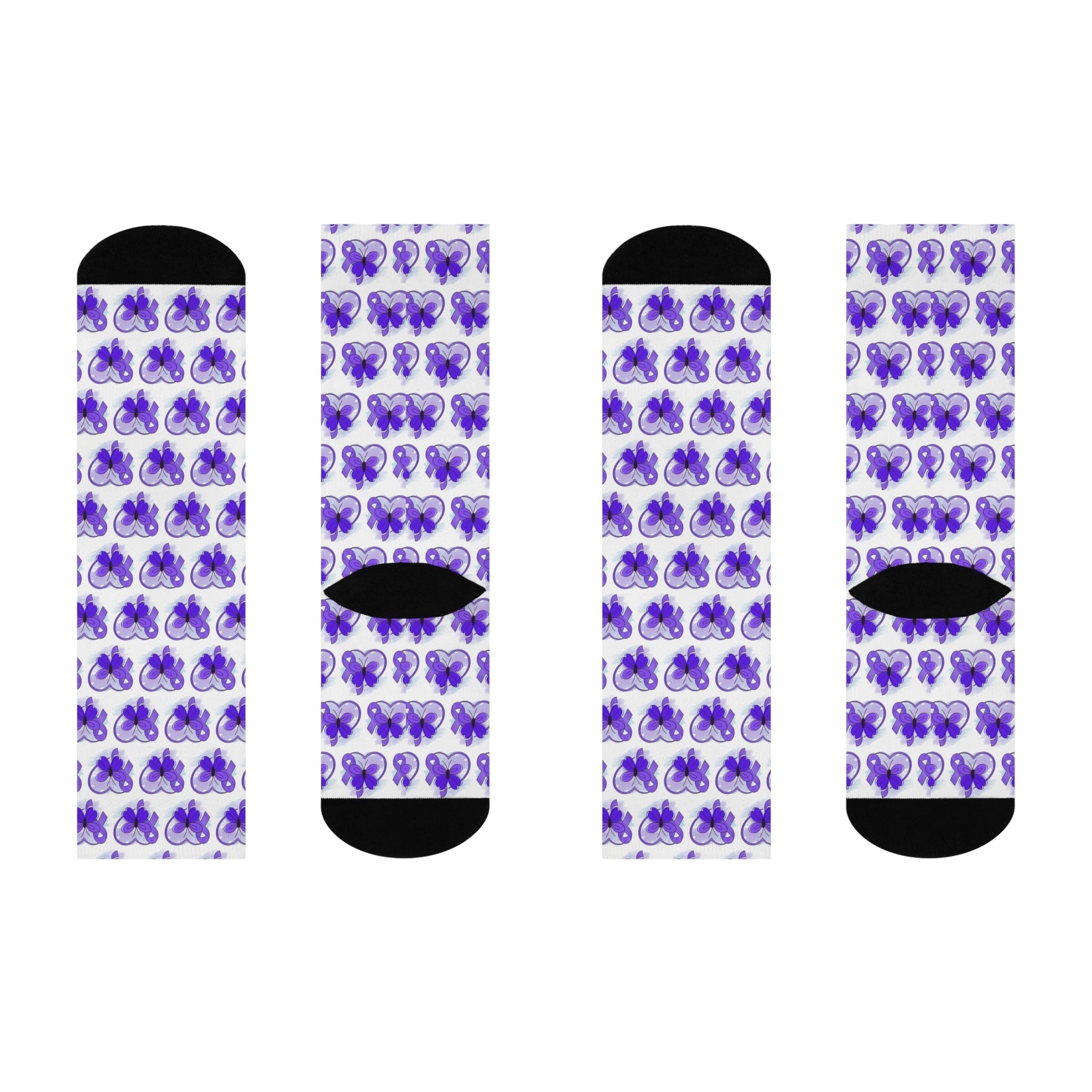 Epilepsy Awareness Cushioned Crew Socks - Clothing, Socks - EpiAl's Shop