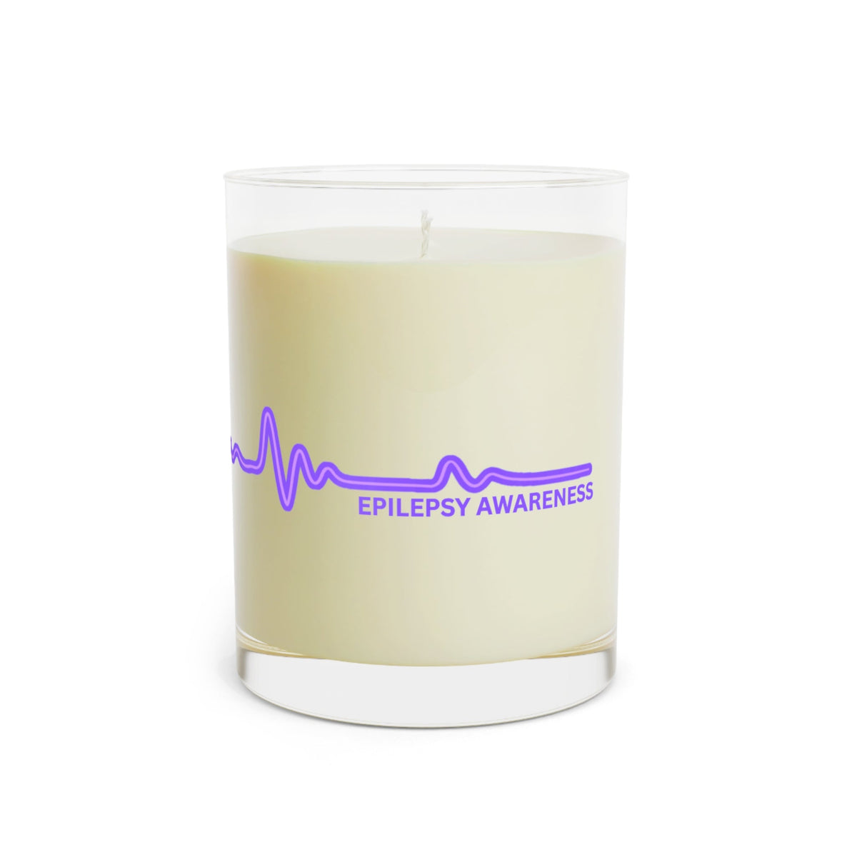 Epilepsy Awareness EEG Wave Soy Candle – Purple Ribbon Support Gift - Decor, Candles, Scented - EpiAl's Shop