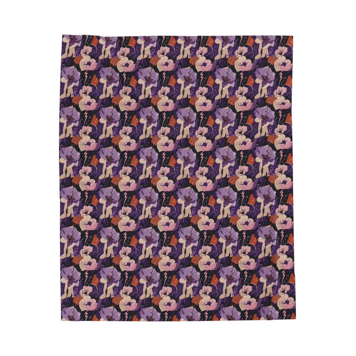 Epilepsy Awareness Floral Plush Blanket | Purple Ribbon Throw Blanket - Decor, Blankets, Throw - EpiAl's Shop