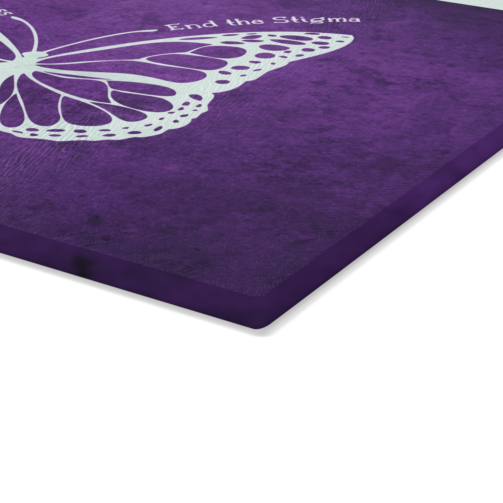 Epilepsy Awareness Glass Cutting Board - End the Stigma - Decor, Kitchen, Cutting Boards - EpiAl's Shop