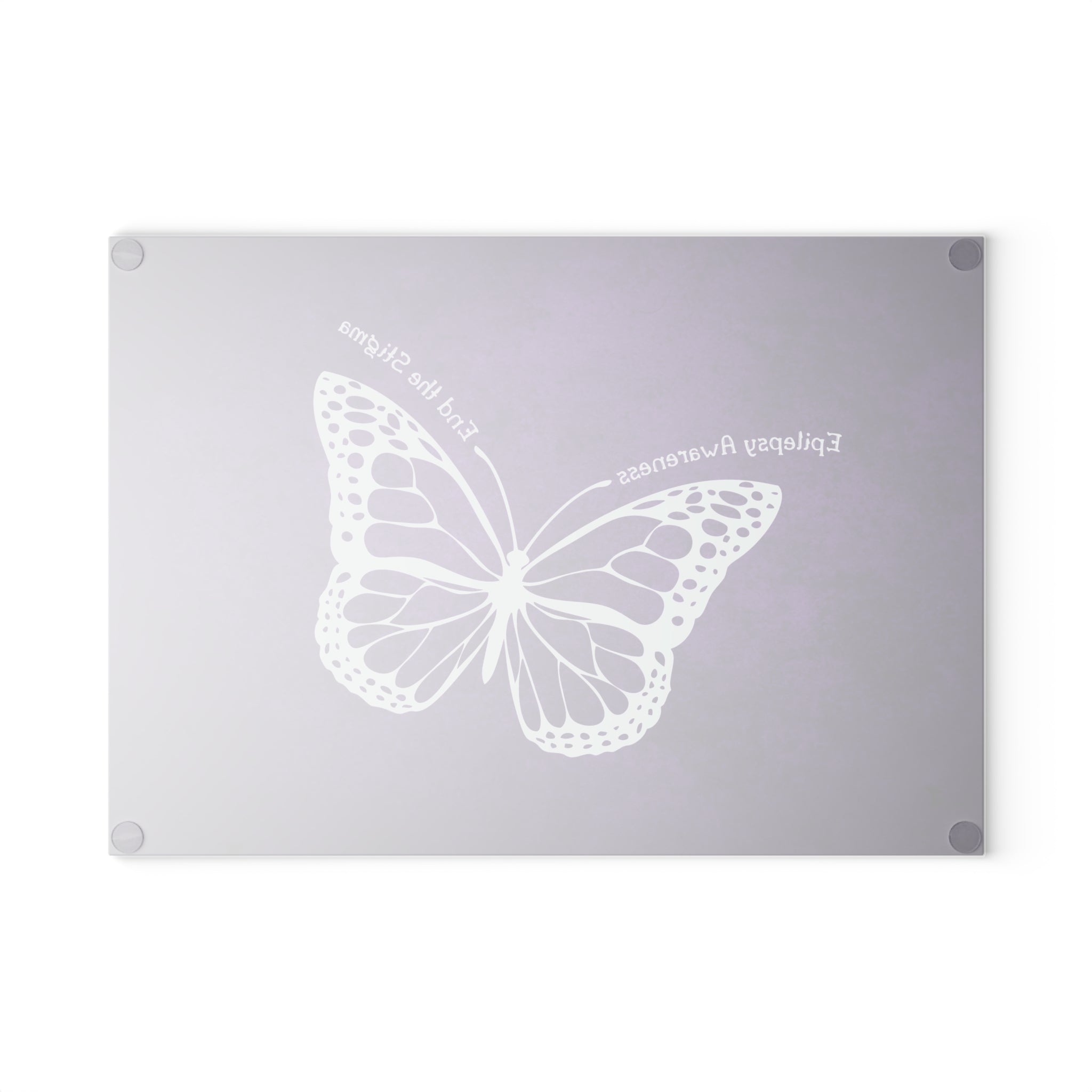 Epilepsy Awareness Glass Cutting Board - End the Stigma - Decor, Kitchen, Cutting Boards - EpiAl's Shop