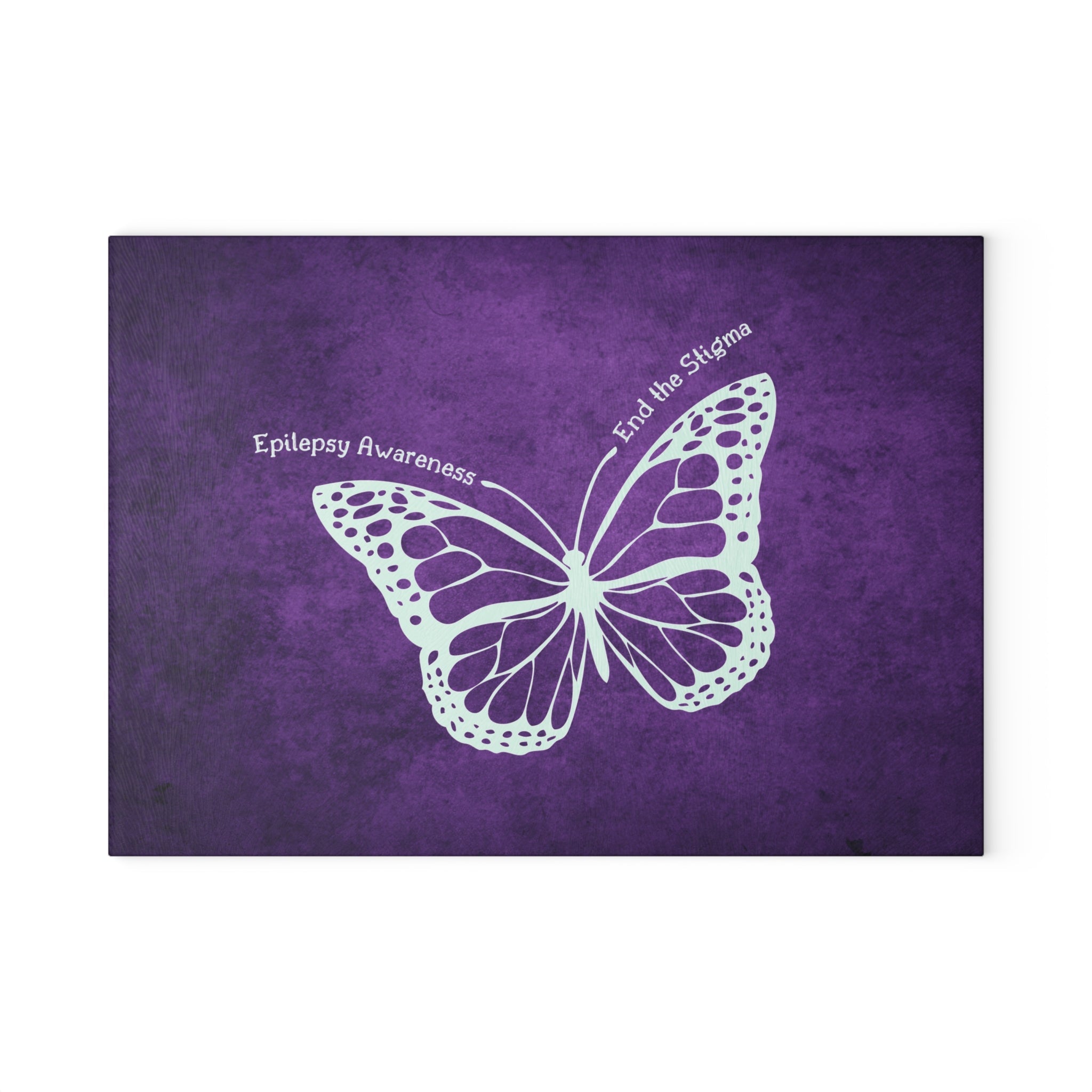 Epilepsy Awareness Glass Cutting Board - End the Stigma - Decor, Kitchen, Cutting Boards - EpiAl's Shop