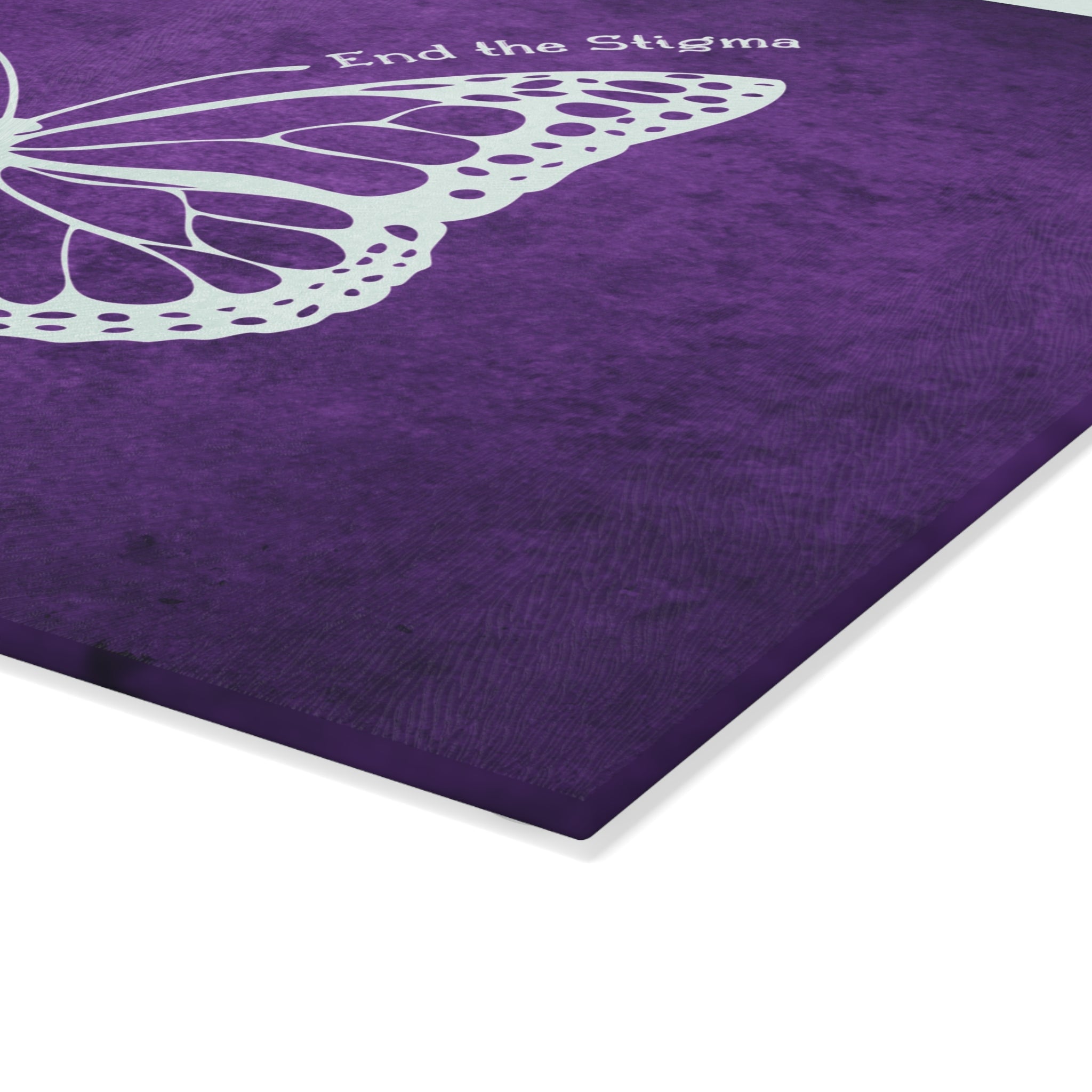 Epilepsy Awareness Glass Cutting Board - End the Stigma - Decor, Kitchen, Cutting Boards - EpiAl's Shop