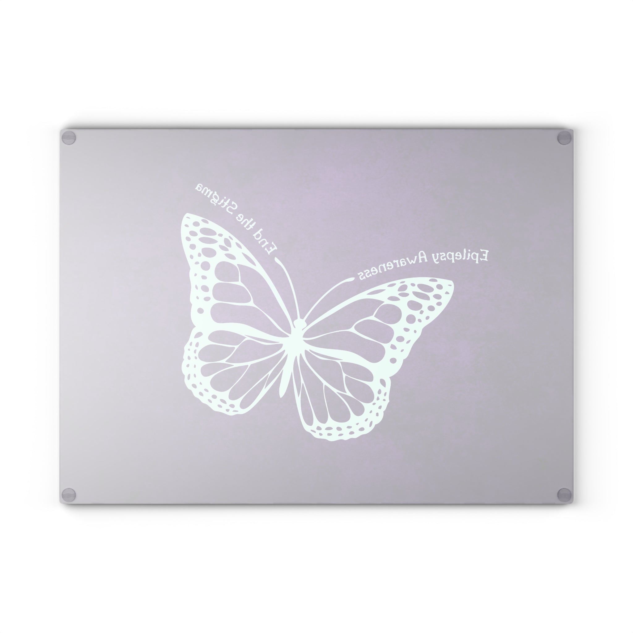 Epilepsy Awareness Glass Cutting Board - End the Stigma - Decor, Kitchen, Cutting Boards - EpiAl's Shop