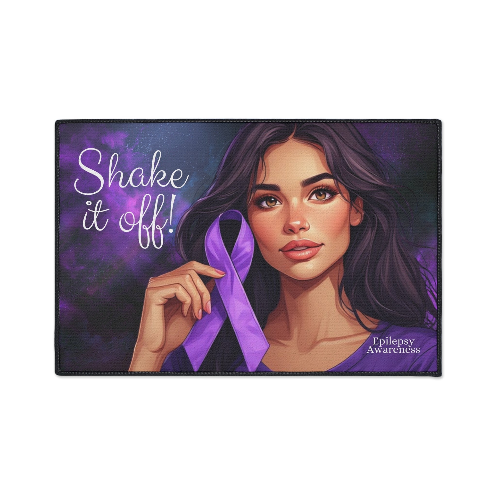Epilepsy Awareness Heavy Duty Floor Mat, Shake It Off Design - Decor, Home, Rugs & Doormats - EpiAl's Shop