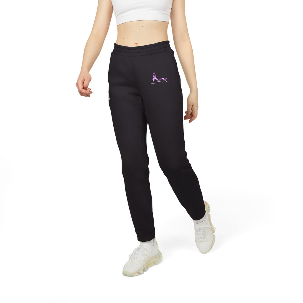 Epilepsy Awareness “HOPE” Morse Code Men’s Joggers – Purple Ribbon - Clothing, Men, Sweatpants - EpiAl's Shop
