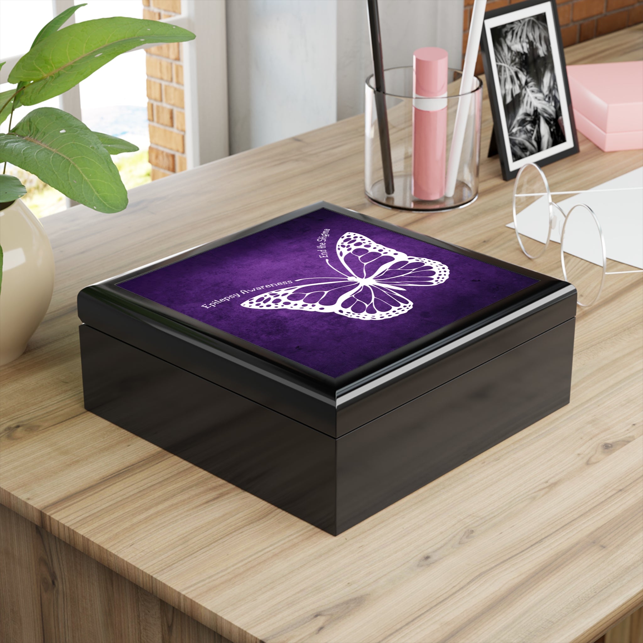 Epilepsy Awareness Jewelry Box - End the Stigma - Decor, Bedroom, Jewelry Boxes - EpiAl's Shop