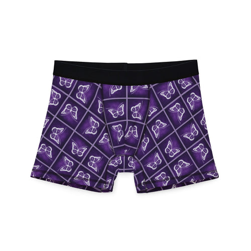 Epilepsy Awareness Men's Boxers with Purple Butterfly Design - Clothing, Underwear - EpiAl's Shop