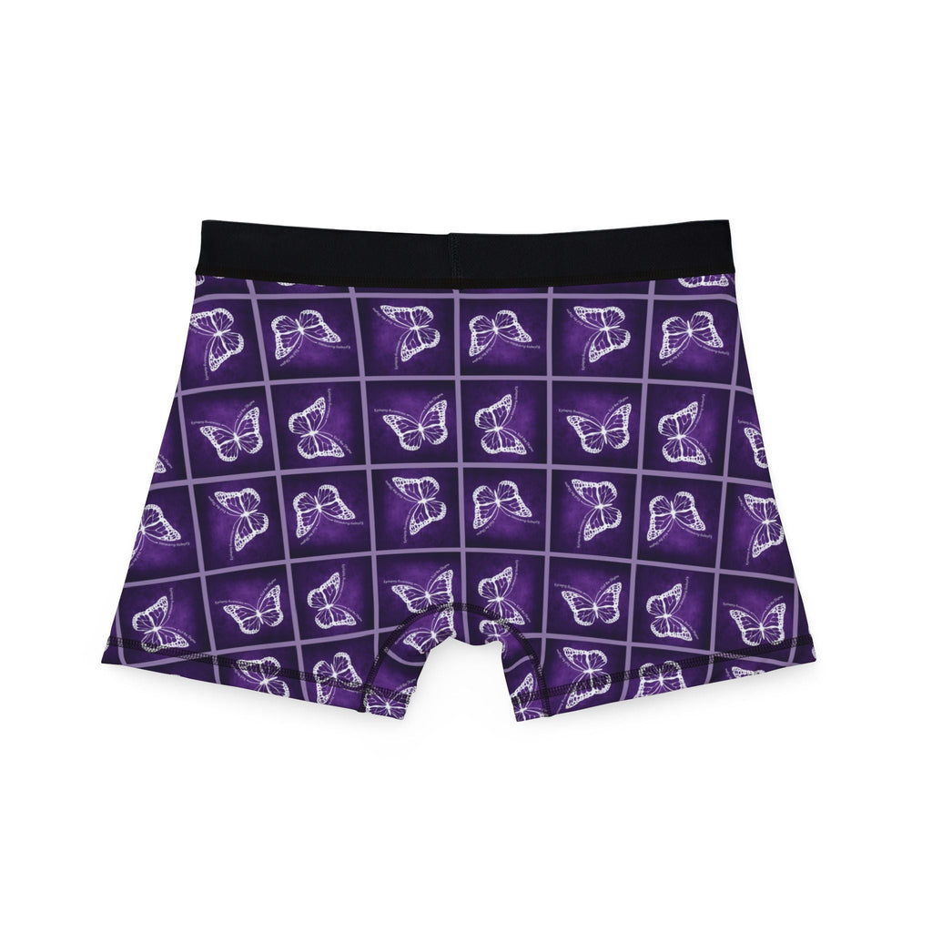 Epilepsy Awareness Men's Boxers with Purple Butterfly Design - Clothing, Underwear - EpiAl's Shop