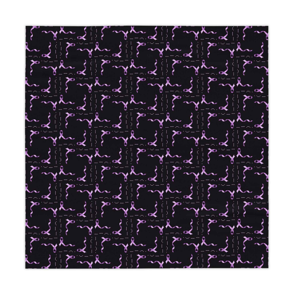 Epilepsy Awareness Morse-Code “HOPE” Tablecloth – Purple Ribbon Pattern - Decor, Home, Tablecloths & Runners - EpiAl's Shop