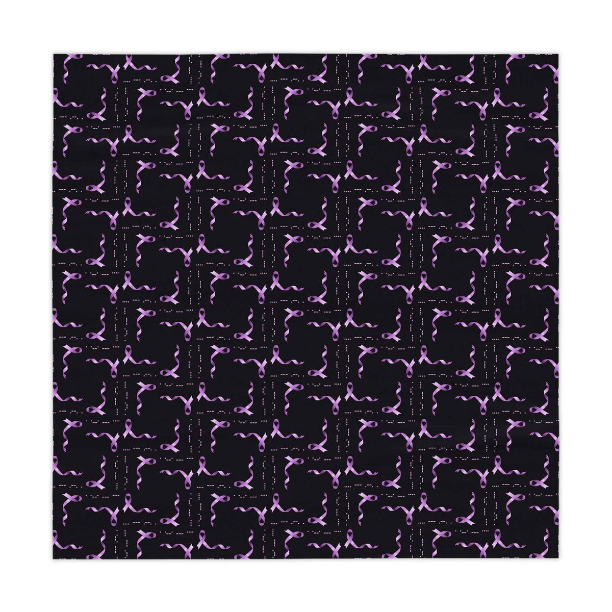 Epilepsy Awareness Morse-Code “HOPE” Tablecloth – Purple Ribbon Pattern - Decor, Home, Tablecloths & Runners - EpiAl's Shop