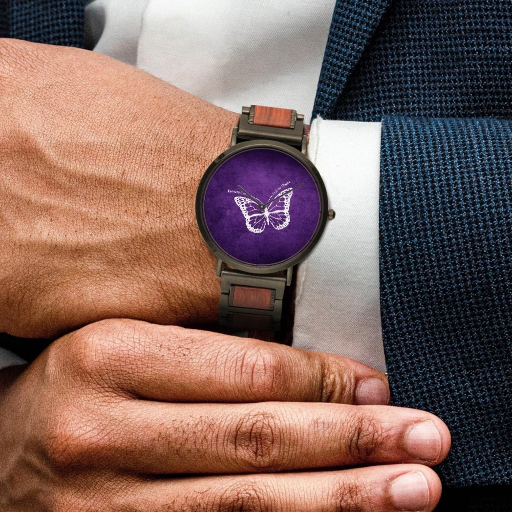 Epilepsy Awareness New Wooden Strap Quartz Watch - Jewelry, Watches - EpiAl's Shop