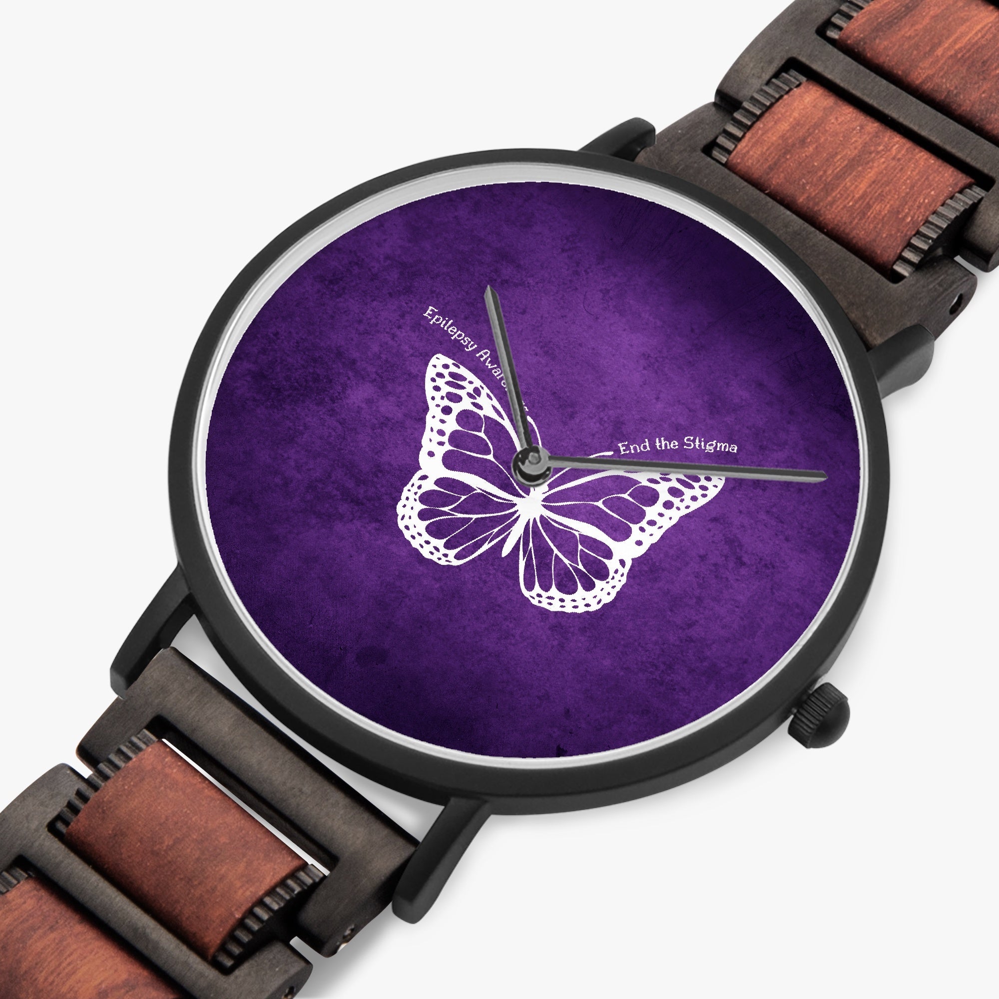 Epilepsy Awareness New Wooden Strap Quartz Watch - Jewelry, Watches - EpiAl's Shop