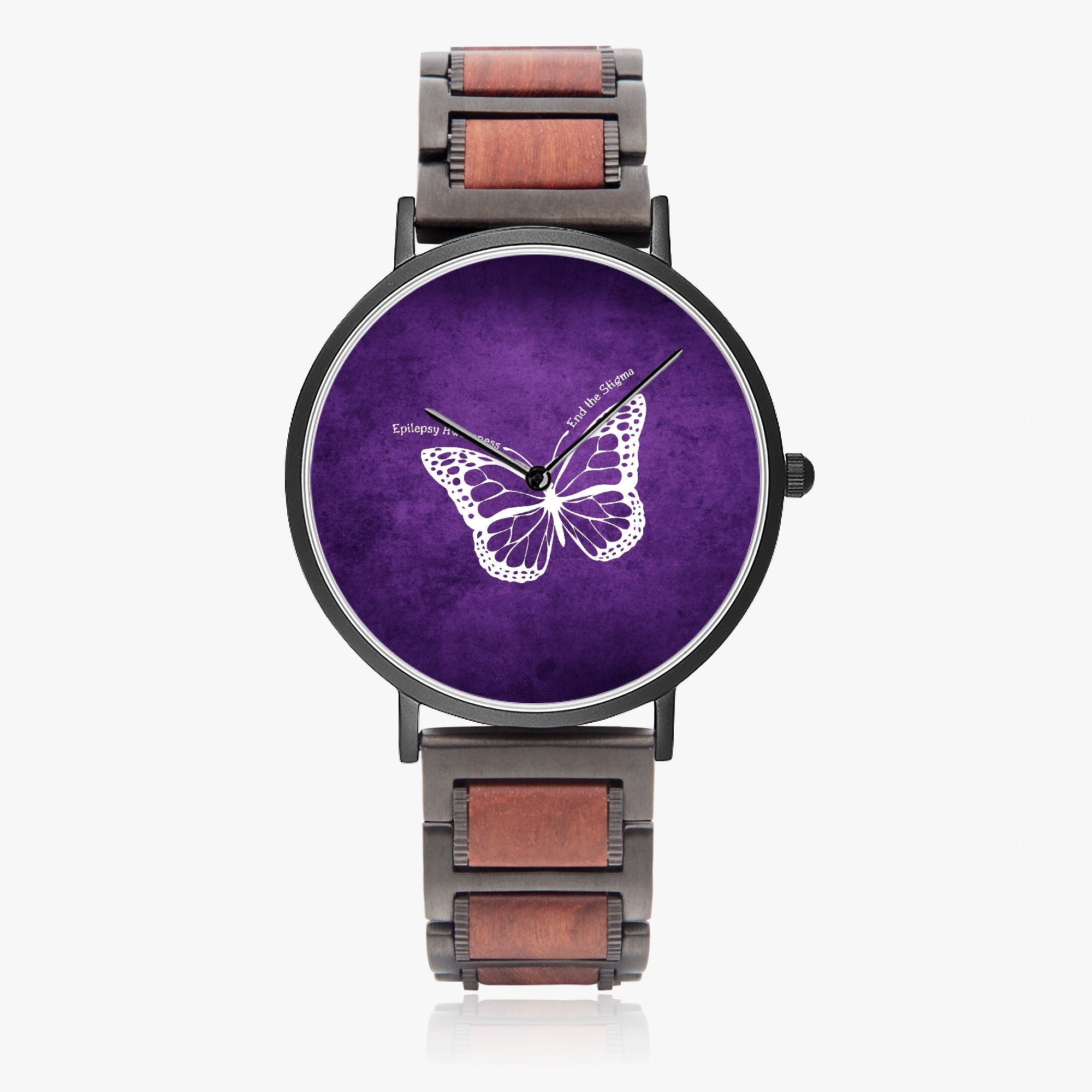 Epilepsy Awareness New Wooden Strap Quartz Watch - Jewelry, Watches - EpiAl's Shop