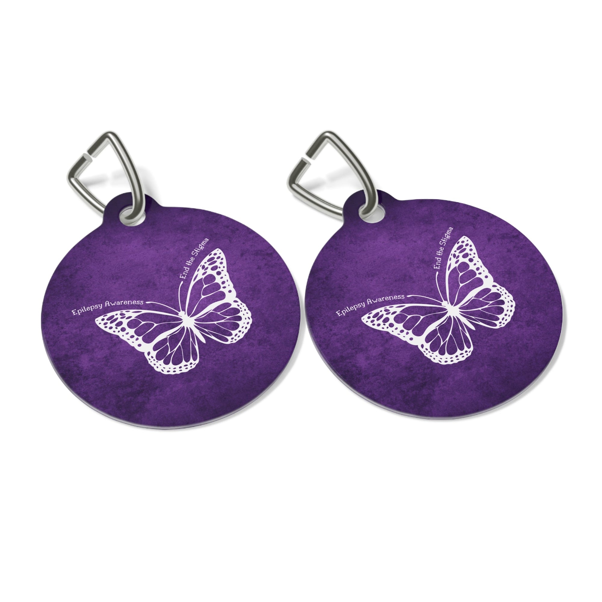 Epilepsy Awareness Pet Tag - Butterfly Design - Pet Supplies - EpiAl's Shop